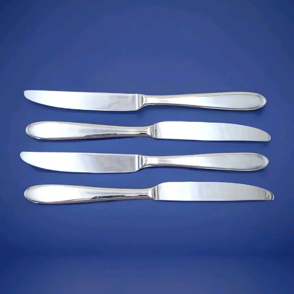 Oneida MOONCREST Stainless Dinner Knives Set of 4 Glossy Flatware